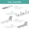 Best Choice Products Outdoor Lounge Chair, Resin Patio Chaise Lounger w/ Seat Cushion, 5 Positions